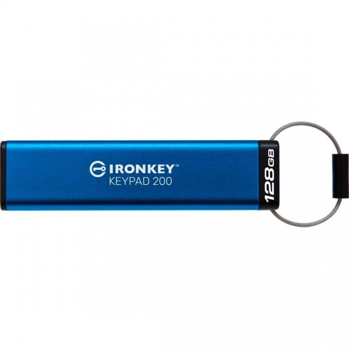 Флеш-накопичувач USB3.2 128GB Kingston IronKey Keypad 200 Type-C Blue (IKKP200C/128GB)