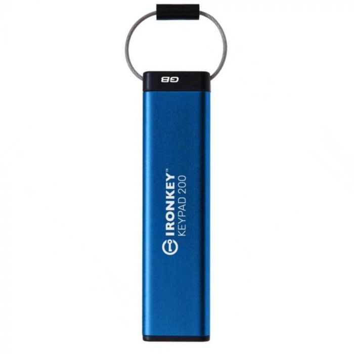 Флеш-накопичувач USB3.2 32GB Kingston IronKey Keypad 200 Type-A Blue (IKKP200/32GB)