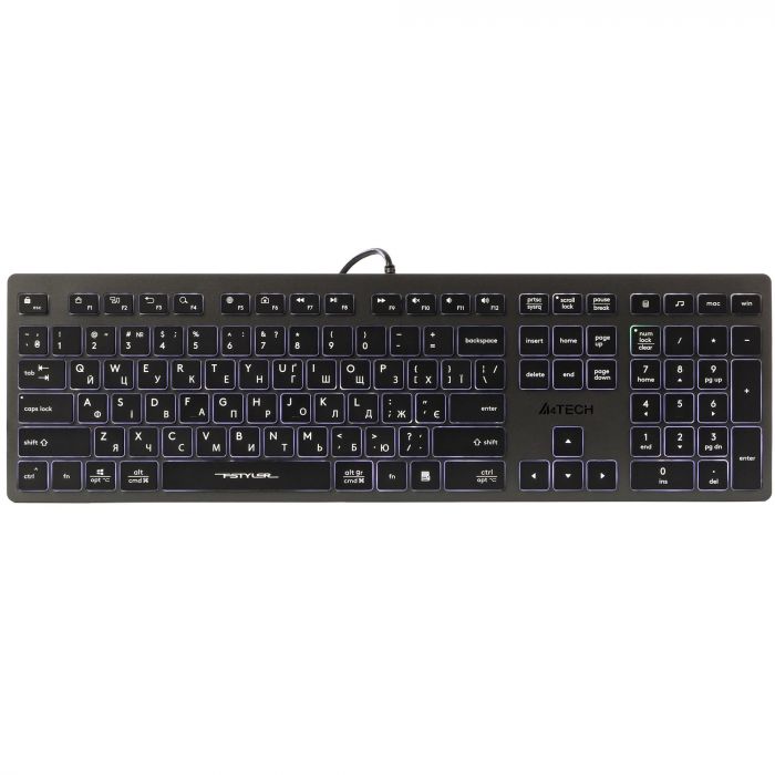 Клавіатура A4Tech Fstyler FX60H Grey White Backlit
