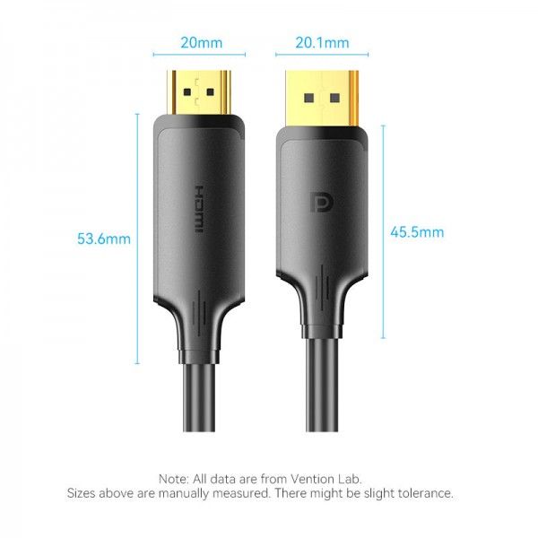 Кабель Vention DisplayPort - HDMI (M/M), 5 м, Black (HFOBJ)