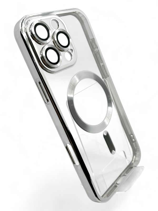 Чохол-накладка BeCover TPU Chrome Case MagSafe для Apple iPhone 16 Pro Max Silver (712088)