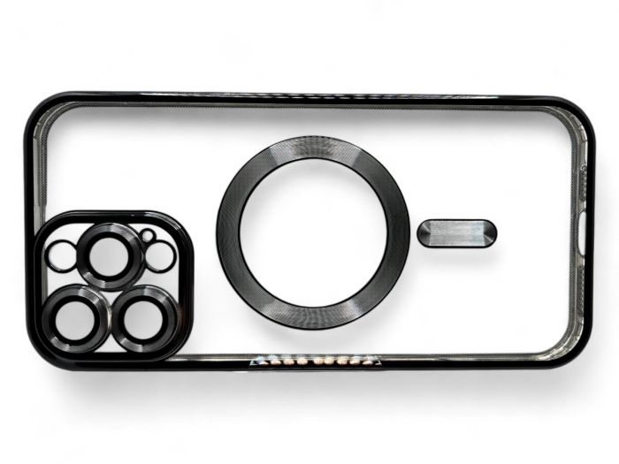 Чохол-накладка BeCover TPU Chrome Case MagSafe для Apple iPhone 16 Pro Max Black (712085)