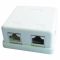 Розетка Cablexpert (NCAC-HS-SMB2) 2хRJ-45, Cat5Е, зовнішня, біла