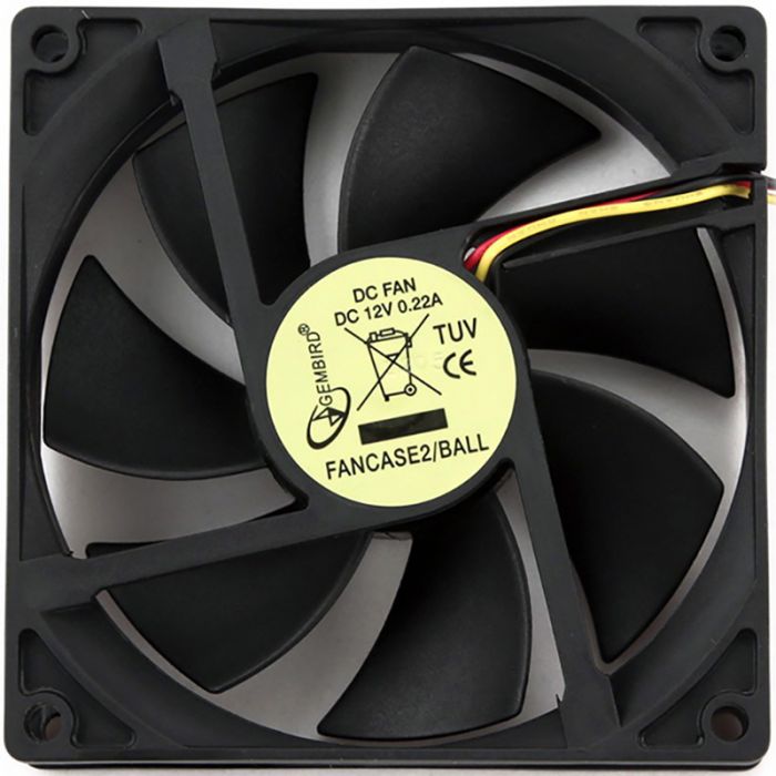 Вентилятор Gembird (FANCASE2/BALL) 90х90х25мм Ball 3pin
