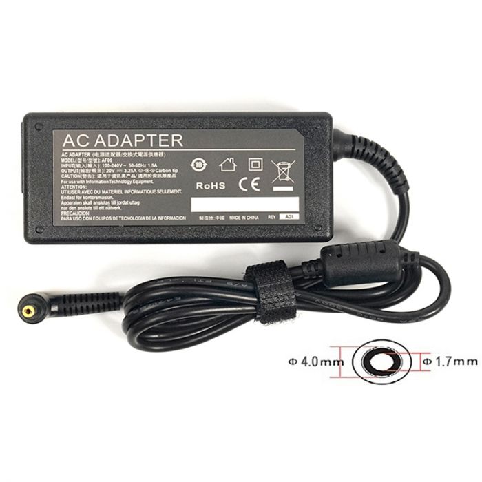 Блок живлення PowerPlant для ноутбука IBM/Lenovo 220V, 20V 65W 3.25A, 4.0х1.7мм (IB65H4017)