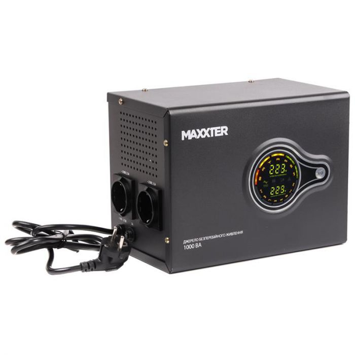 Джерело безребійного живлення Maxxter MX-HI-PSW1000-01 1000VA