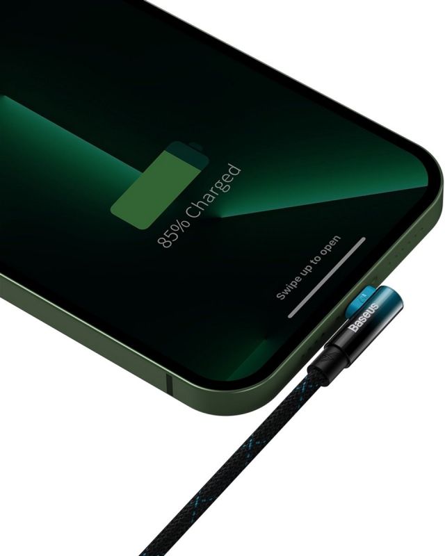 Кабель Baseus MVP 2 USB - Lightning (M/M), 2.4A, 2 м Black/Blue (CAVP000121)