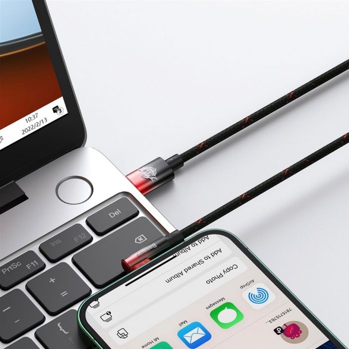 Кабель Baseus MVP 2 USB Type-C - Lightning (M/M), 20W, 2 м Black/Red (CAVP000320)