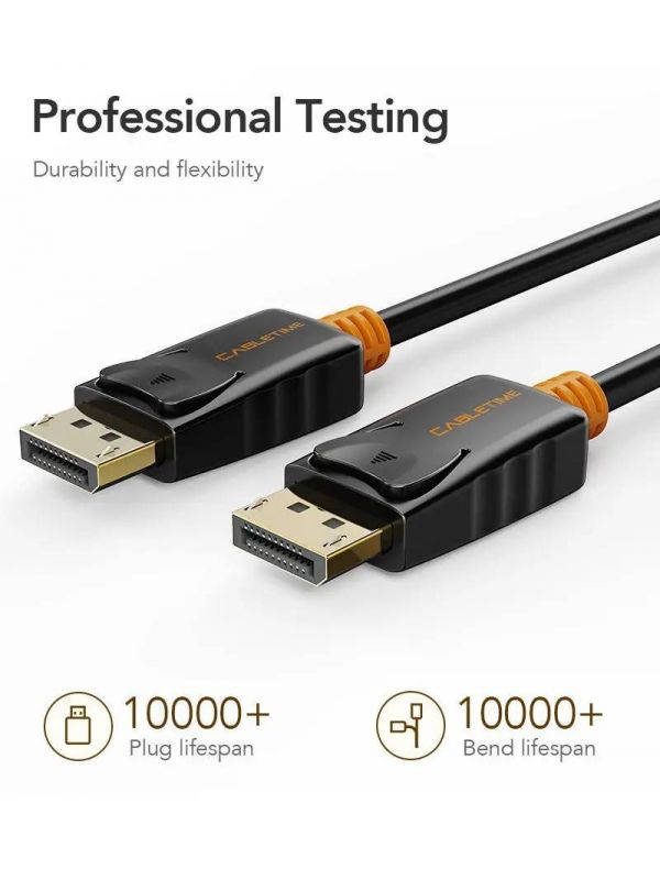 Кабель Cabletime DisplayPort - DisplayPort V 1.2 (M/M), 3 м Black (CD21N)