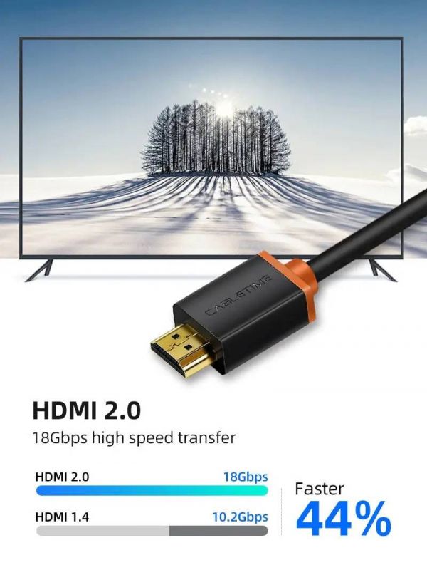 Кабель Cabletime HDMI - HDMI V 2.0 (M/M), 1 м, Black (CH23H)