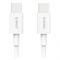 Кабель Orico USB Type-C - USB Type-C (M/M), 100W, 1 м White (CA913381)