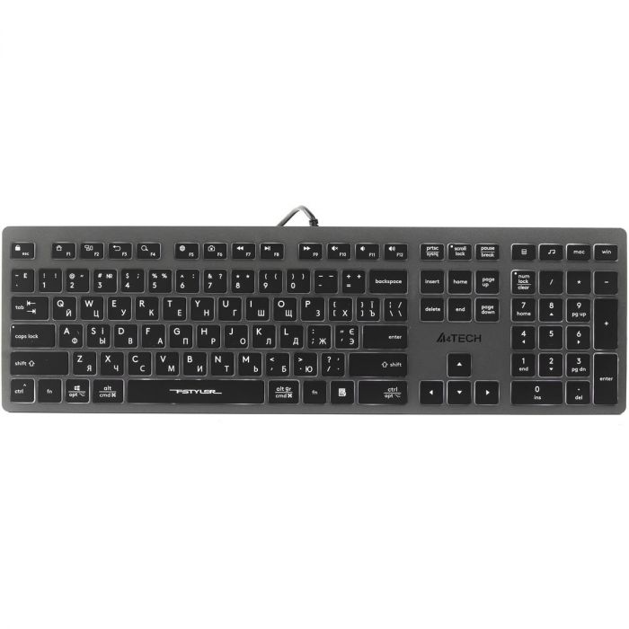 Клавіатура A4Tech Fstyler FX60H Grey White backlit