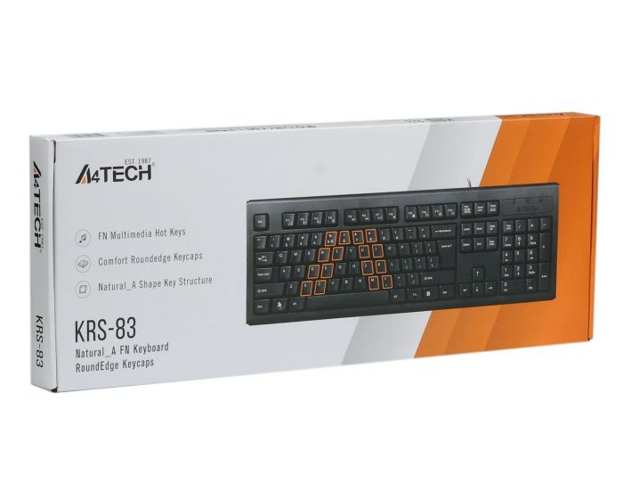 Клавiатура A4tech KRS-83 Black