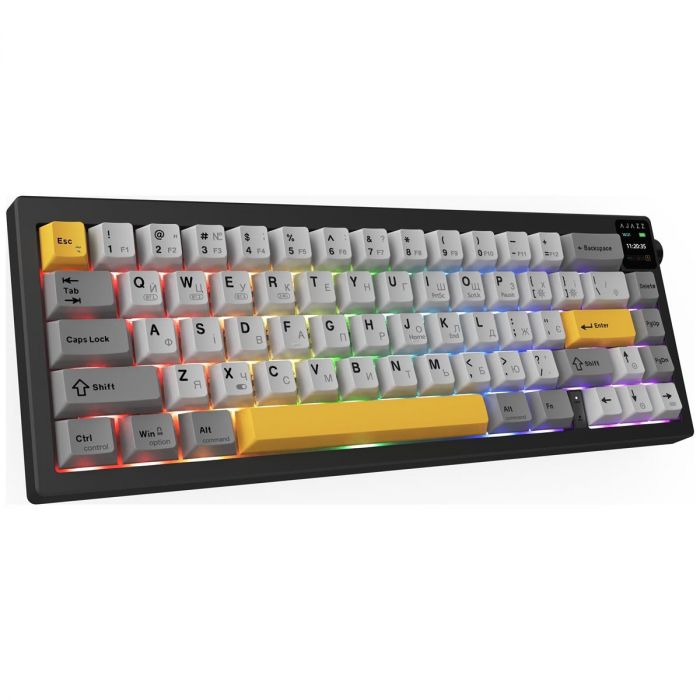 Клавіатура бездротова Ajazz AK650 Flying Fish Switch Black (AK650-FF-BGY)