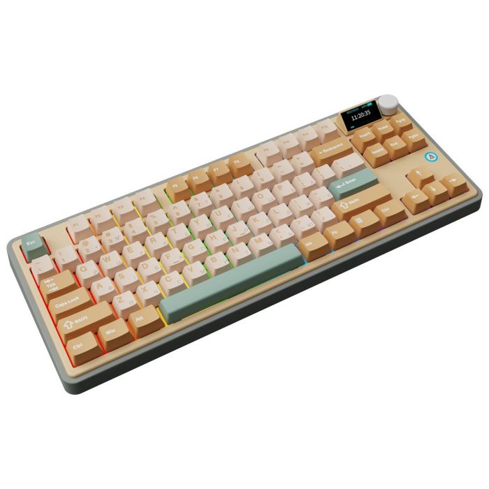 Клавіатура бездротова Ajazz AK870 Jasmine Switch Yellow (AK870-JS-YWG)