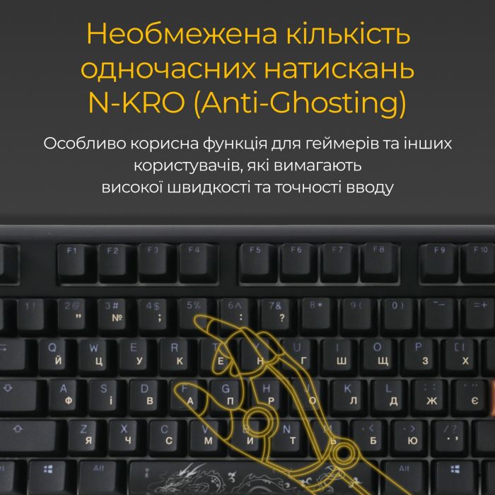 Клавіатура Ducky One 3 Cherry MX Red RGB UA USB Black (DKON2108ST-RUAPXCLAWSC1)