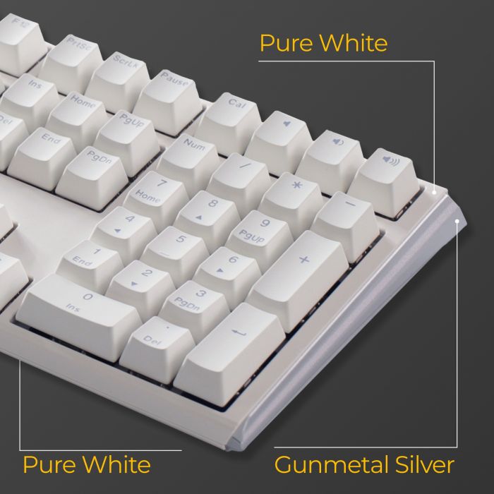 Клавіатура Ducky One 3 Cherry MX Blue RGB UA USB White (DKON2108ST-CUAPXPWWWSC1)