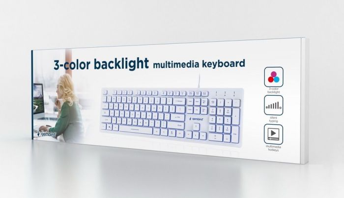 Клавіатура Gembird KB-UML3-01-W-UA White