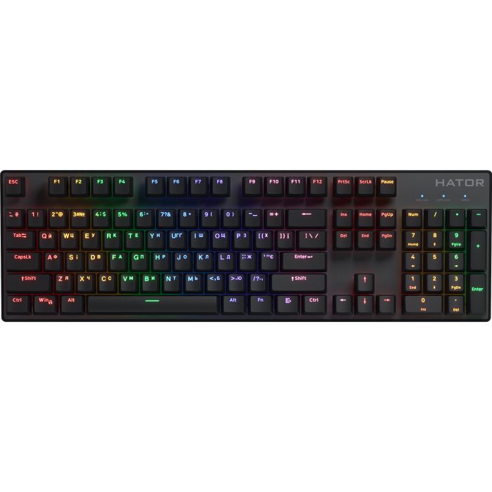 Клавіатура бездротова Hator Icefall Mecha Wireless Rainbow Black (HTK204UA)