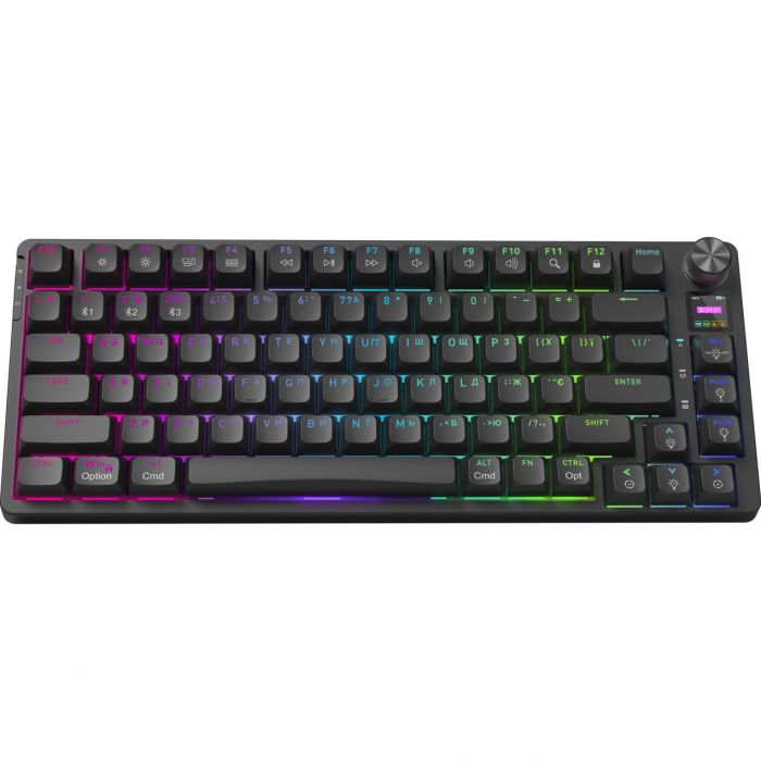 Клавіатура бездротова Hator Icefall PRO Wireless, TFT display Black (HTK450UA)