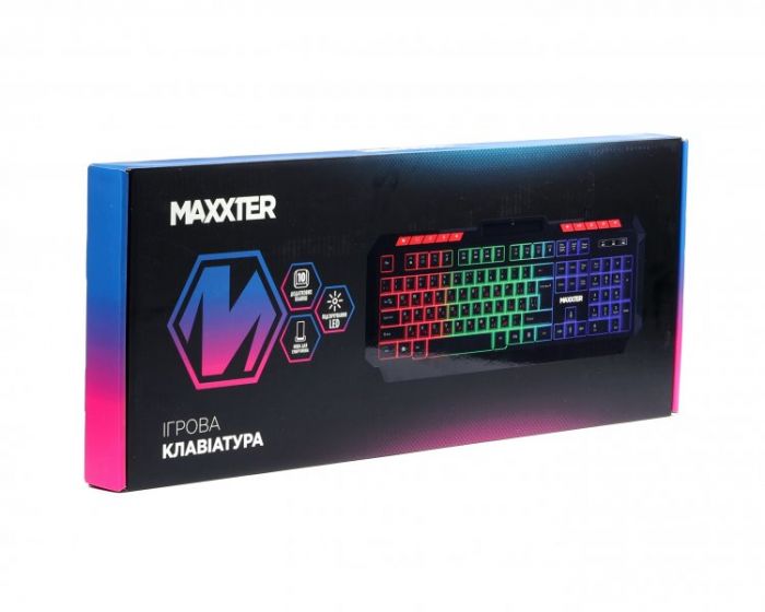 Клавiатура Maxxter KBG-UML-02B-UA Black