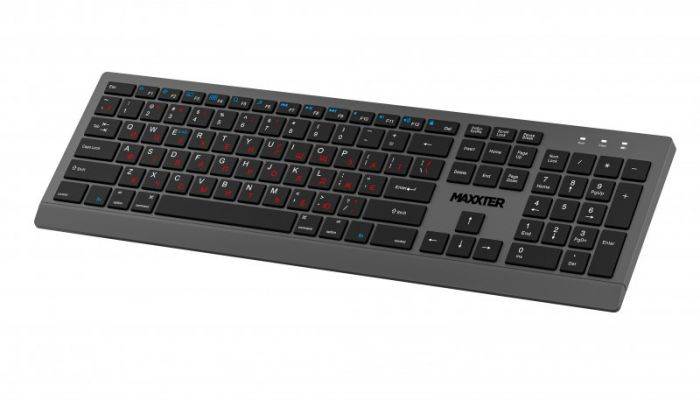 Клавiатура Maxxter KBW-01G-UA Gray-Black