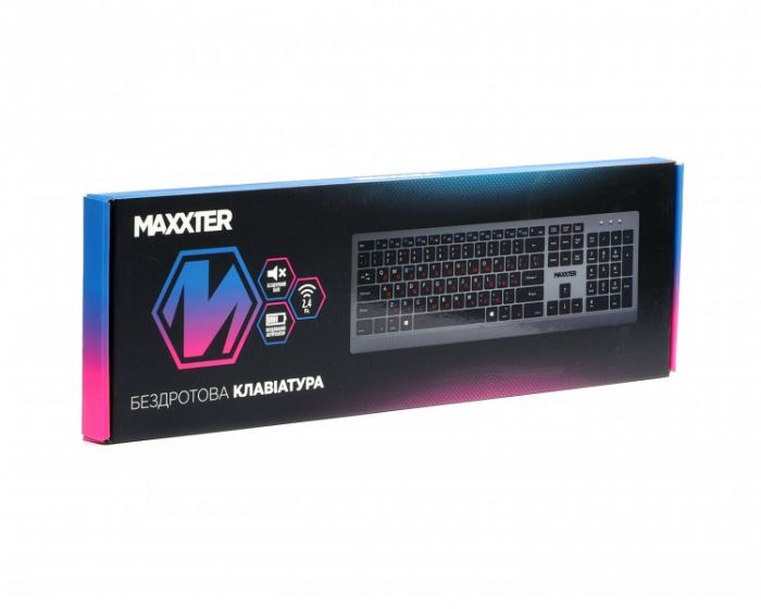 Клавiатура Maxxter KBW-01G-UA Gray-Black