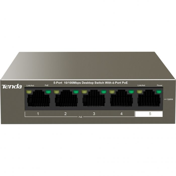 Комутатор Tenda TEF1105P-4-63W