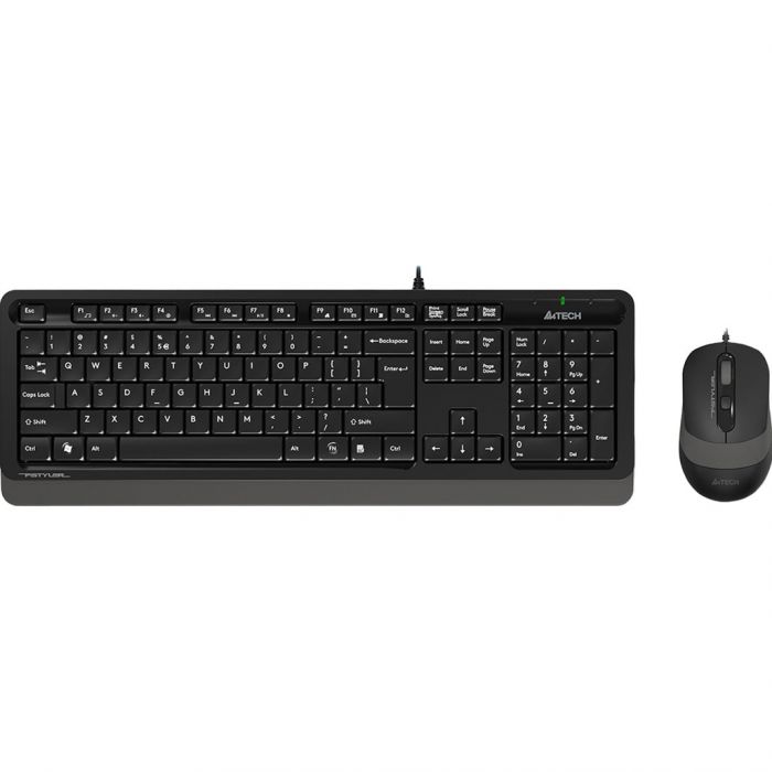 Комплект (клавіатура, миша) A4Tech F1010 Black/Grey