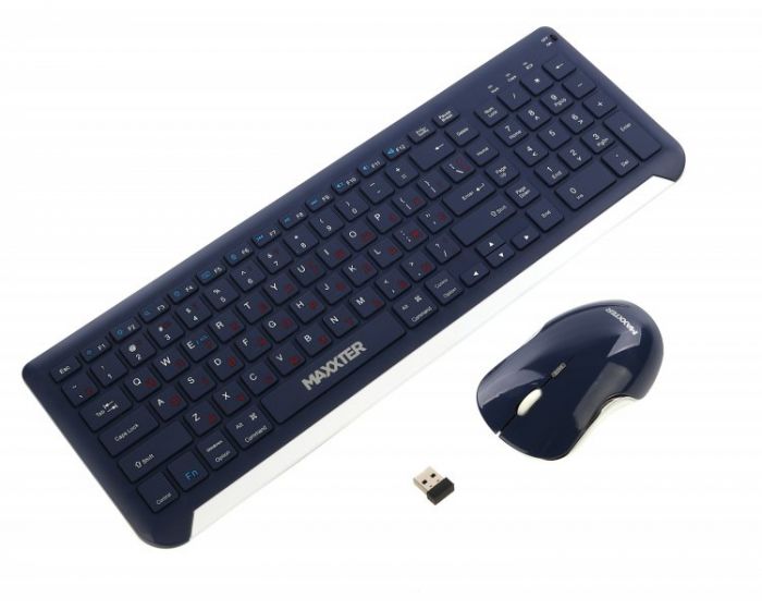 Комплект (клавіатура, миша) Maxxter KMS-WCM-01BL-UA Dark Blue