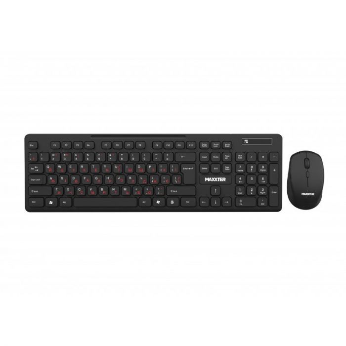 Комплект (клавіатура, миша) Maxxter KMS-WCM-02B-UA Black