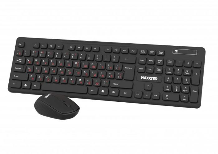 Комплект (клавіатура, миша) Maxxter KMS-WCM-02B-UA Black