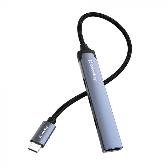 Концентратор СolorWay USB-C 4-в-1 USB-C2.0х3/USB3.0 (CW-HUB07)