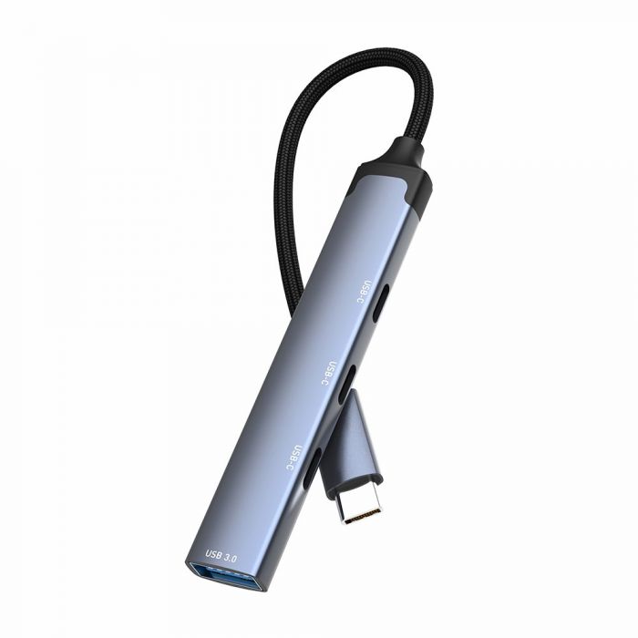 Концентратор СolorWay USB-C 4-в-1 USB-C2.0х3/USB3.0 (CW-HUB07)