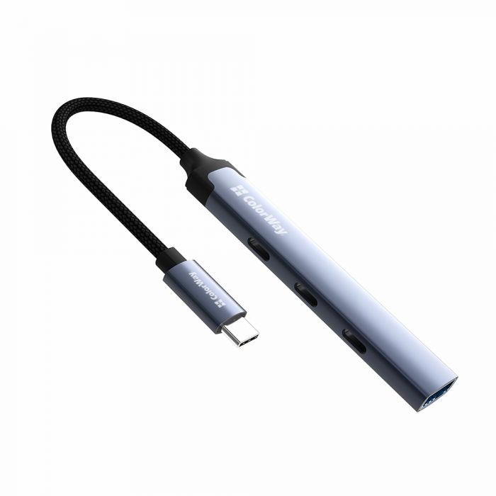 Концентратор СolorWay USB-C 4-в-1 USB-C2.0х3/USB3.0 (CW-HUB07)