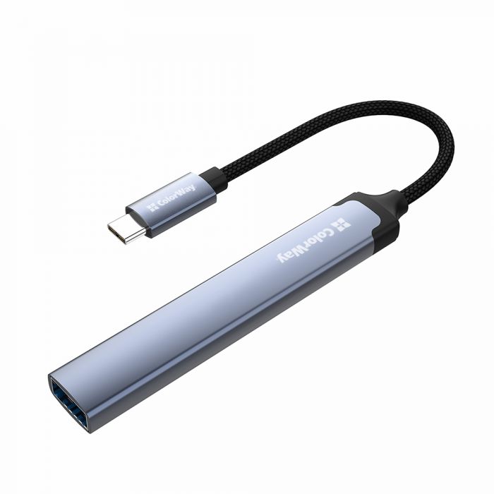 Концентратор СolorWay USB-C 4-в-1 USB-C2.0х3/USB3.0 (CW-HUB07)