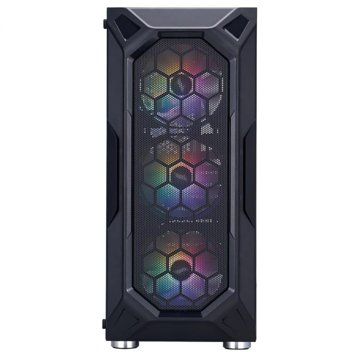 Корпус 1stPlayer X6-BK-4F1 Black без БЖ