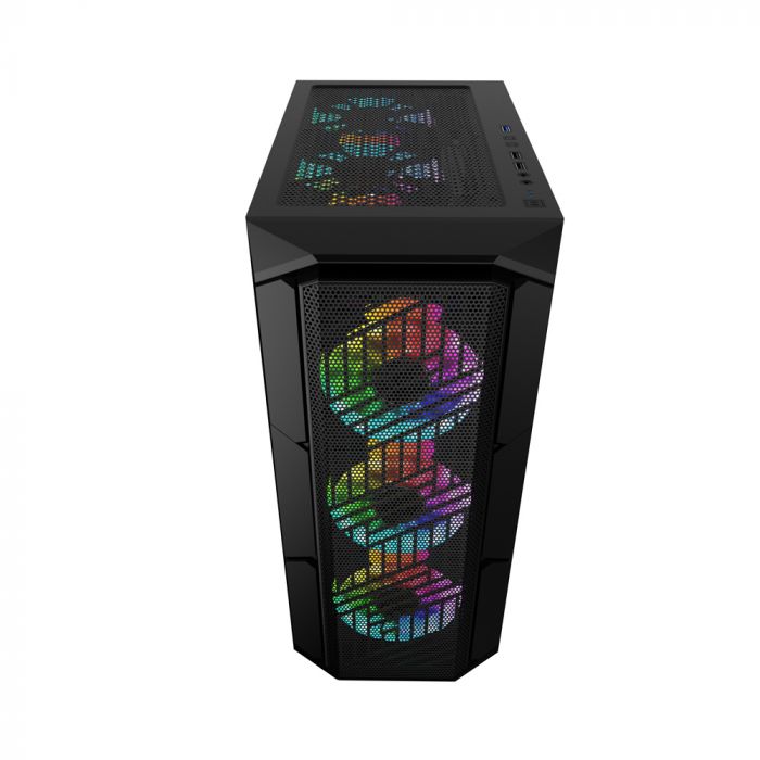 Корпус 1stPlayer XF-BK-4F7 Black без БЖ
