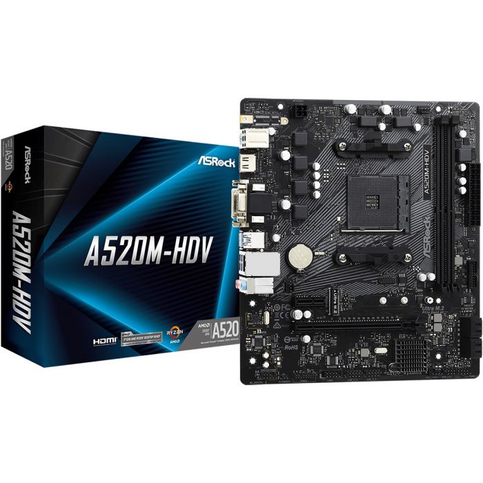 Материнська плата ASRock A520M-HDV Socket AM4