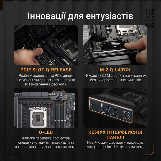 Материнська плата Asus TUF Gaming B860M-Plus Socket 1851