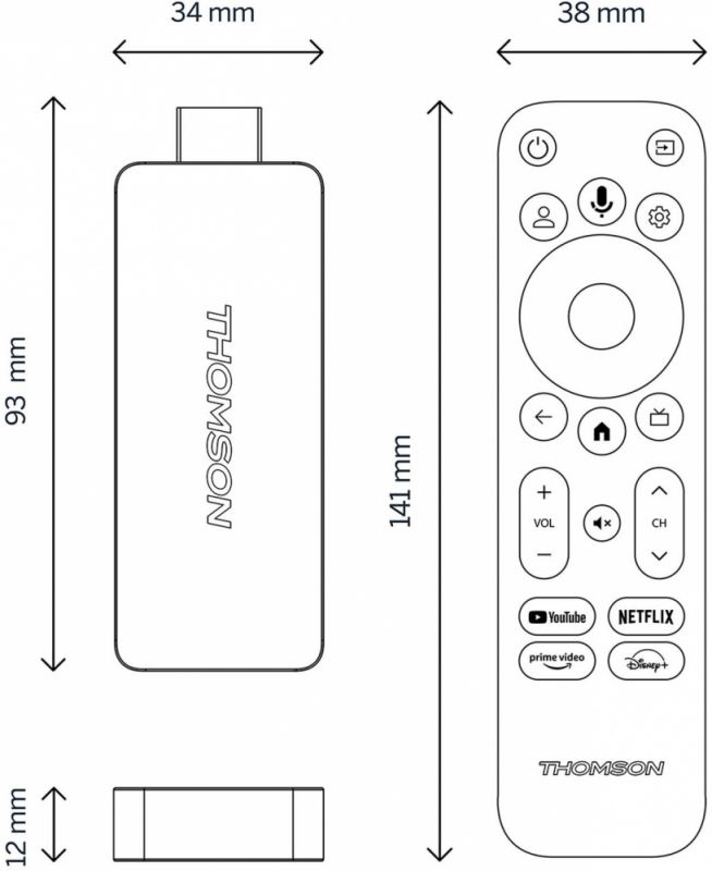 Медіаплеєр Thomson Streaming Stick 4K UHD 140G