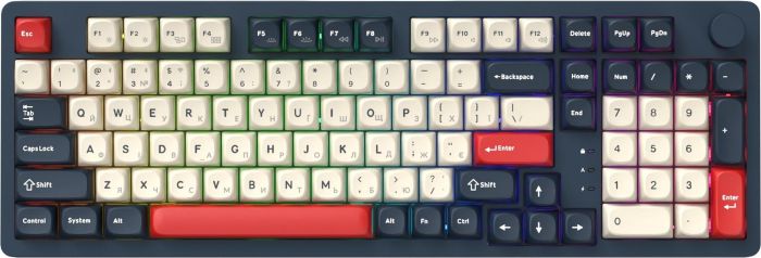 Клавіатура бездротова GamePro Asgard Drakkar Keychron Super Red Switch Blue (MK305BL)