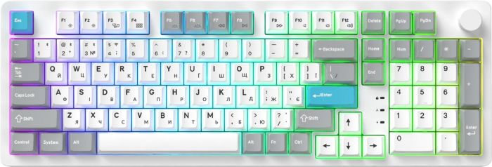 Клавіатура бездротова GamePro Asgard Drakkar Keychron Super Red Switch White (MK305WH)