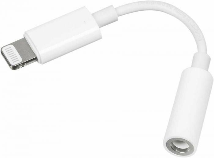 Адаптер Apple Lightning - 3.5 mm (M/F) A1749 White (MMX62) OEM