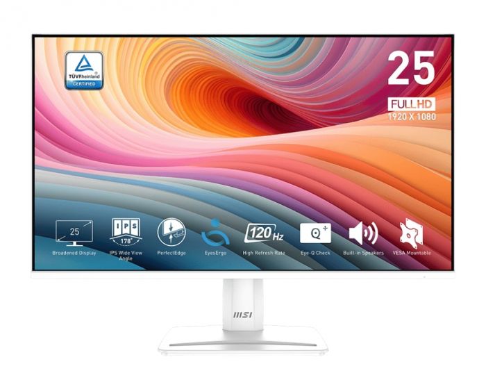 Монітор MSI 24.5" Pro MP251W E2 IPS White 120Hz