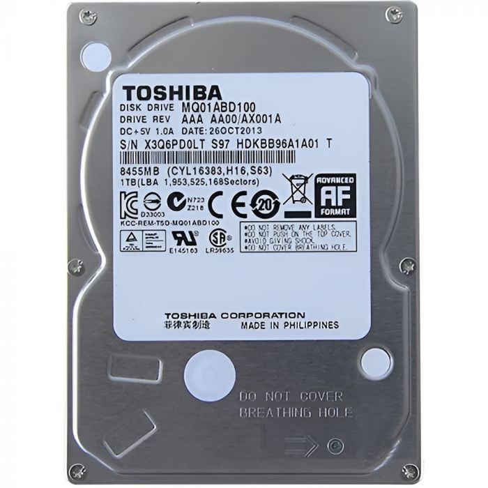 Накопичувач HDD 2.5" SATA 1Tb Toshiba 5400rpm 8Mb (MQ01ABD100) ref