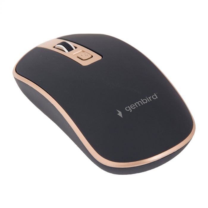 Миша бездротова Gembird MUSW-4B-06-BG Black/Gold