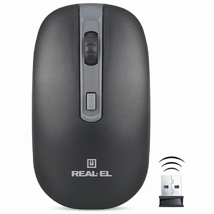 Миша бездротова REAL-EL RM-303 Black/Grey