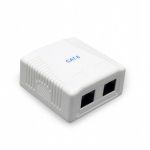 Розетка Cablexpert (NCAC-2U6-01) 2хRJ-45, Cat6, зовнішня, біла