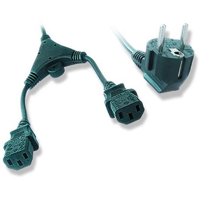 Кабель силовий Cablexpert (PC-186-ML6) CEE7/17-C13*2, чорний, 2 м, Y-подібний